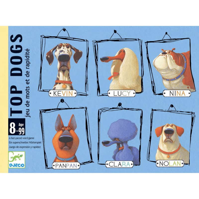 Top Dogs - Juego de cartas de sílabas y reflejos Djeco